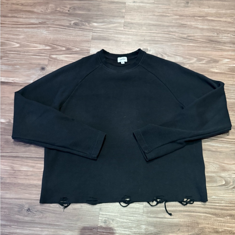vintage distressed like waffle knit thermal from UNIFORMAL GARMENTS